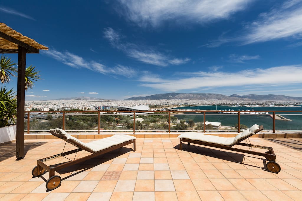 Verandha to east with view to Athens area and Acropolis