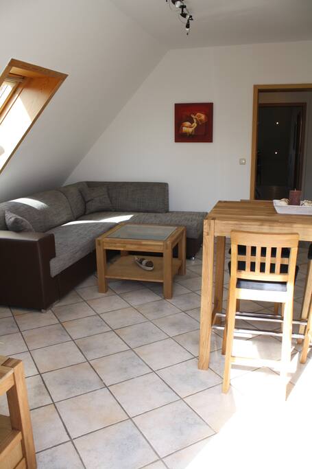 Wohnzimmer mit Schlafcouch
