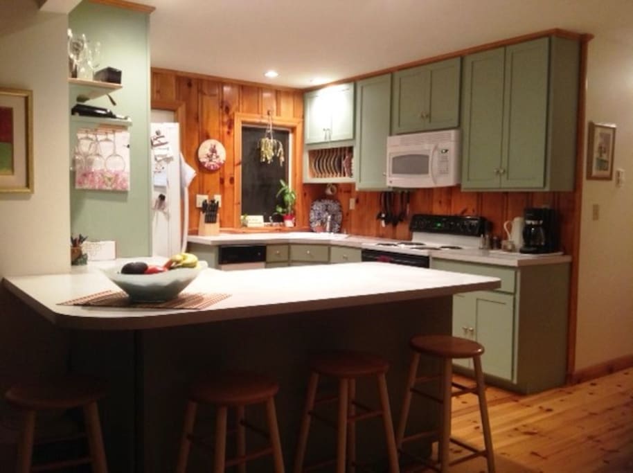 Fully equipped kitchen with breakfast bar