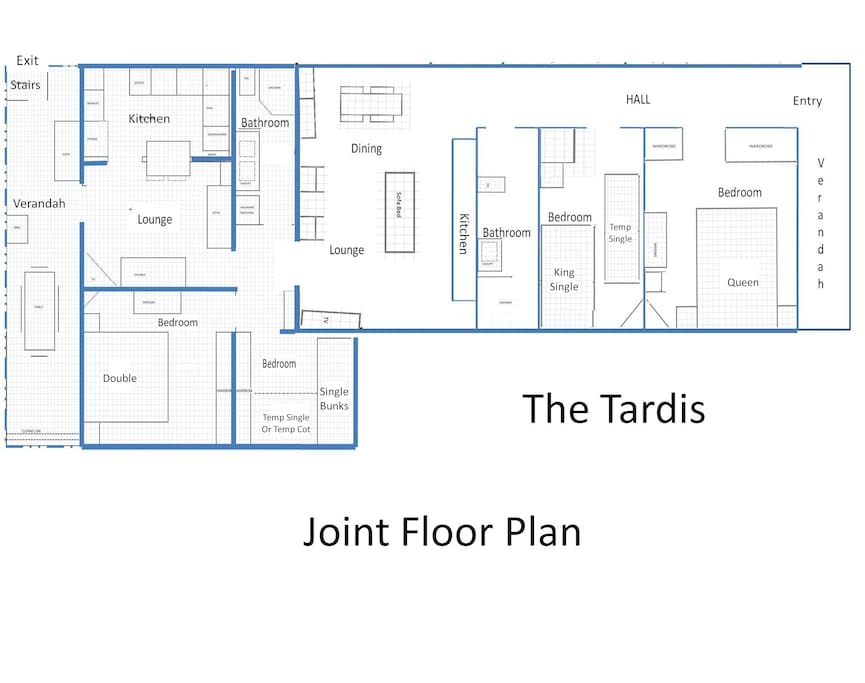 Floor plan of two joint apartments