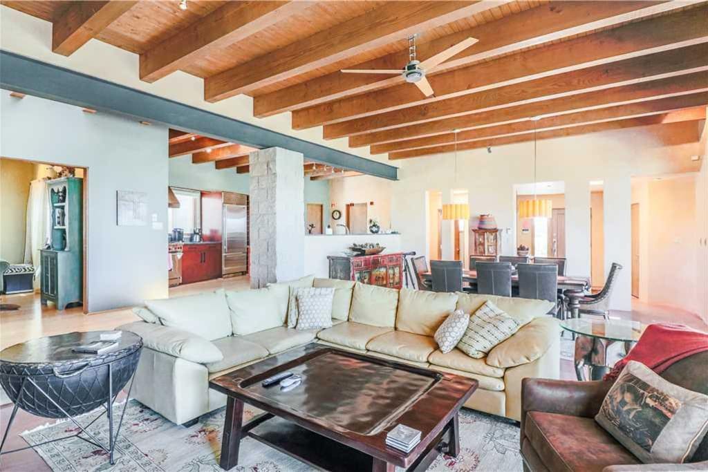 Enjoy comfortable, clean sofas with enough space for everyone to relax after a long day in the New Mexico sun.