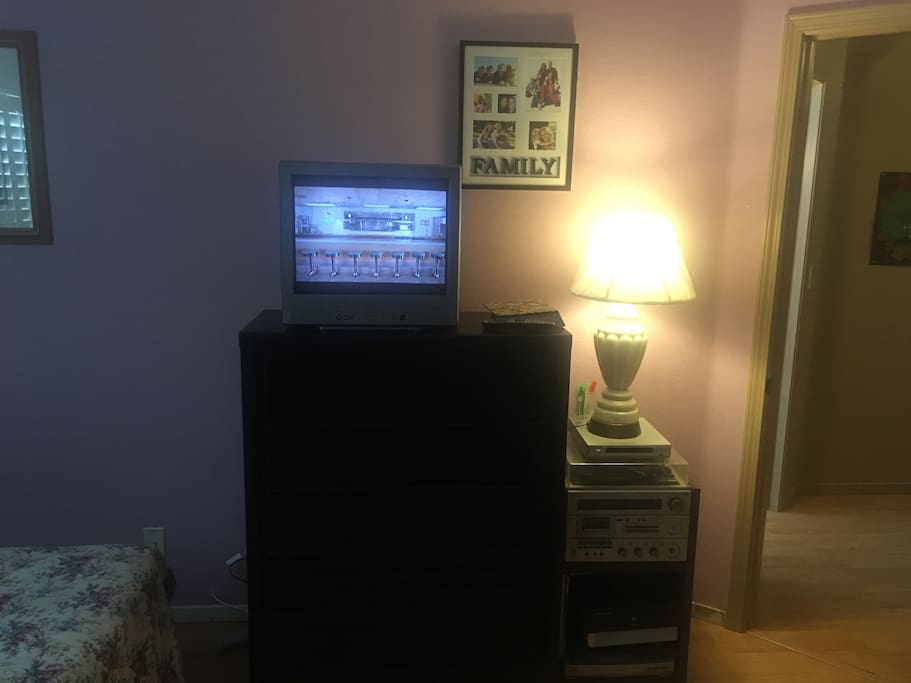 TV with dish network.