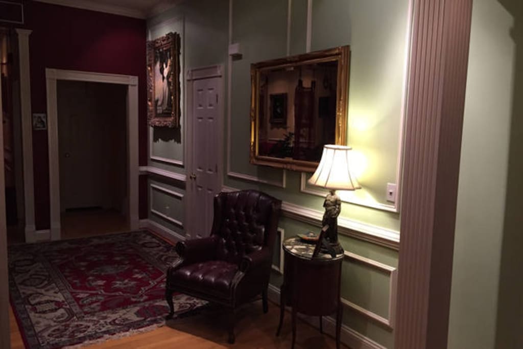 Inside the house.