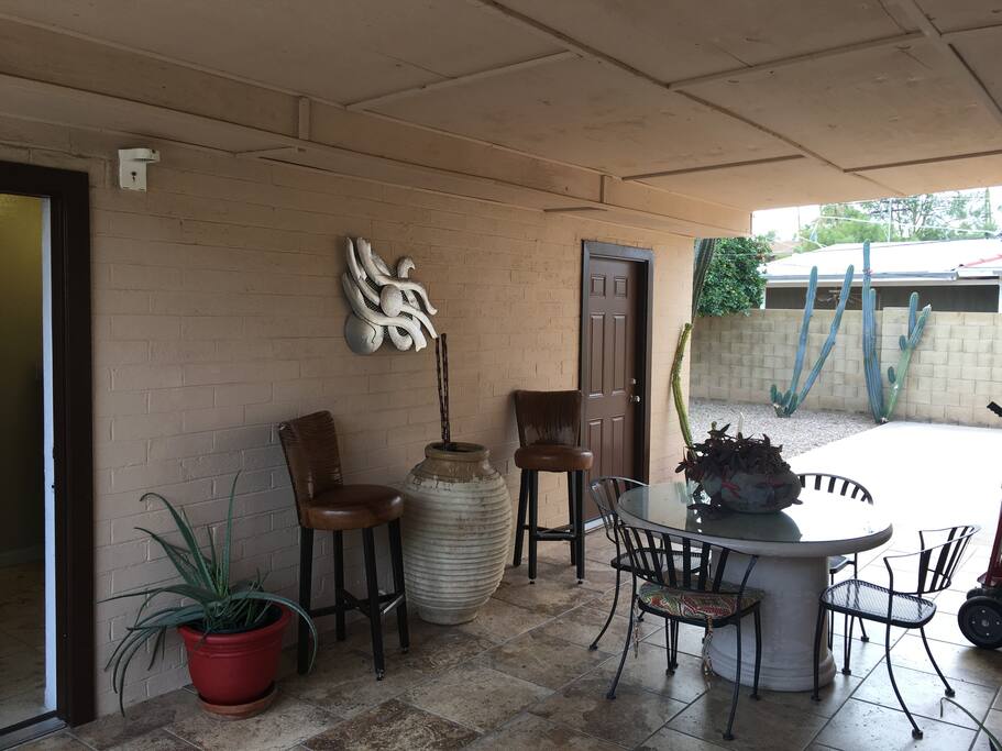 Patio with outdoor table