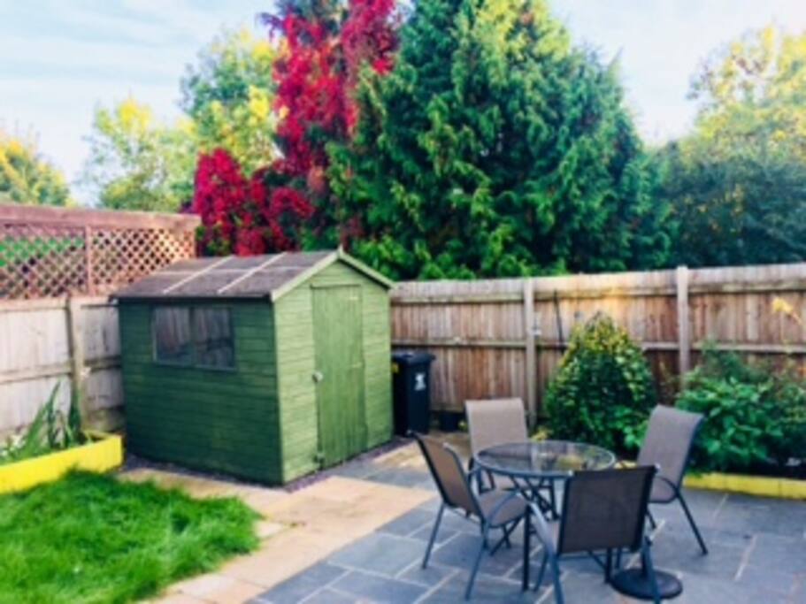 Relax outside in the large garden