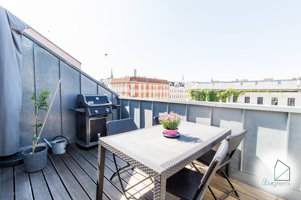 The beautiful roof terrace is also a great place to spend your evenings.