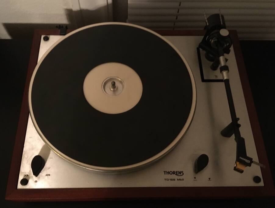 Thorens vintage turntable. If you're interested, I can show you how to use it.