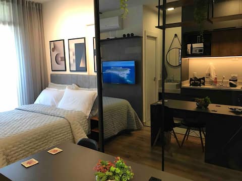 Popular Airbnb listing: Modern Studio in Ecoville, near Parque Barigui in Curitiba