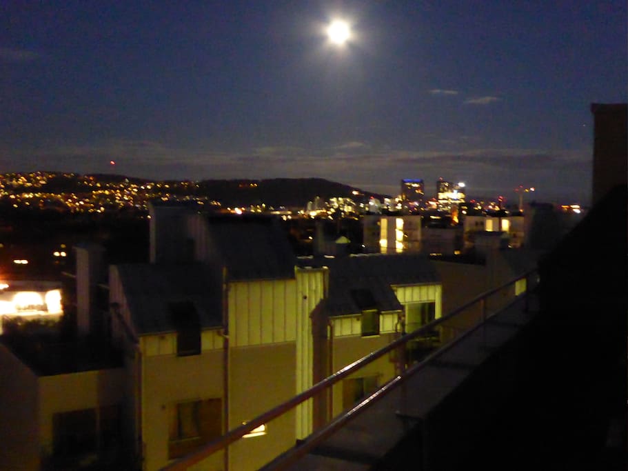 Terrace view by night.
