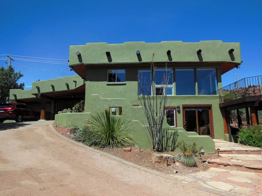 front view of home - showing downstairs entry