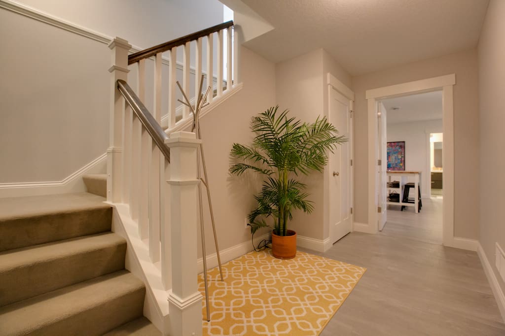 Large entry area with room for coats, shoes and bikes!