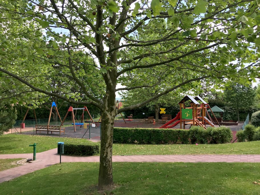 Close-by playground both for babies and older children
