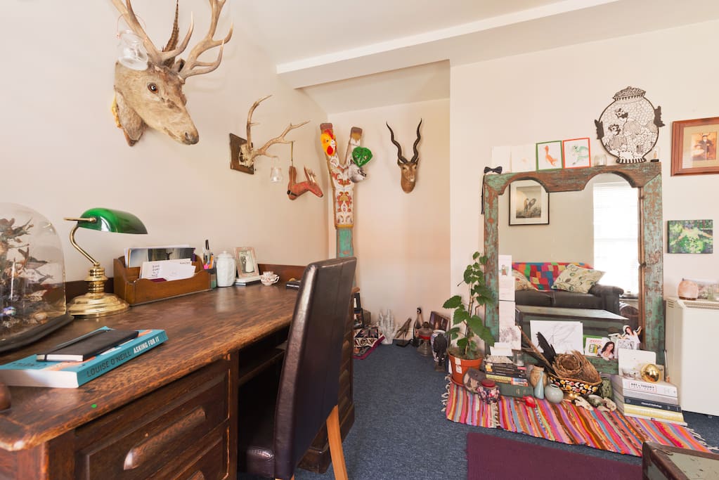 There's a big desk here and a small one in the room if you need to do some work!