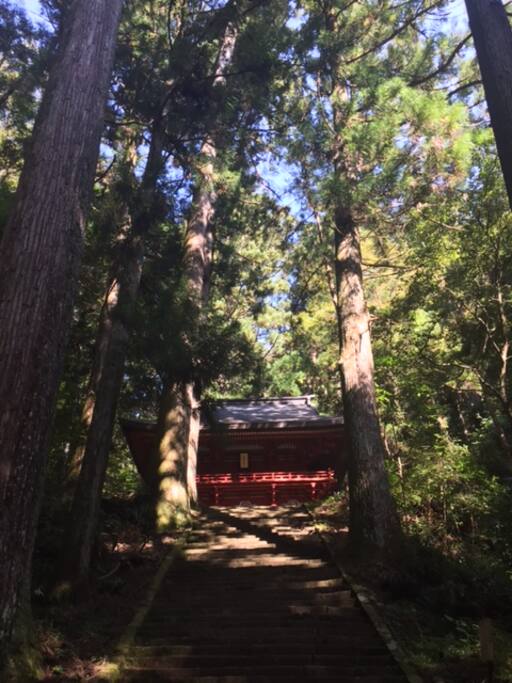 パワースポットでもあり、NHK大河ドラマ直虎ゆかりの地。宿から徒歩30分で山頂へ。