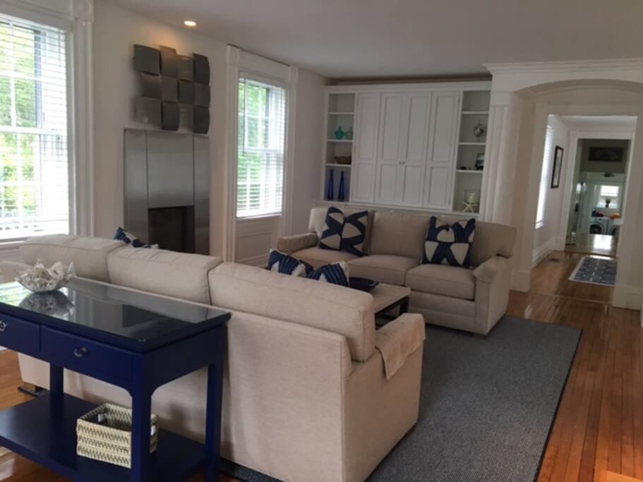 Living room with gas fireplace