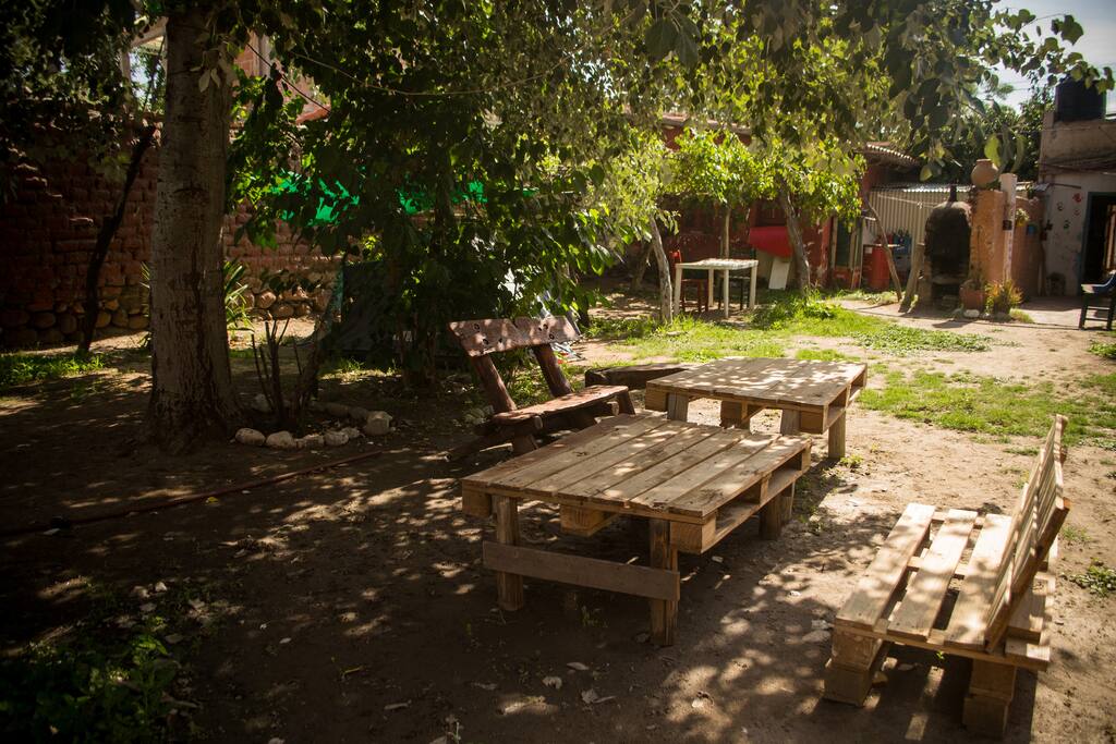 Camping con asador, horno a leña