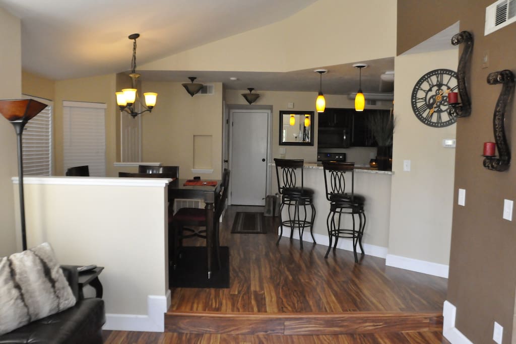 View from family room, plenty of room for hosting