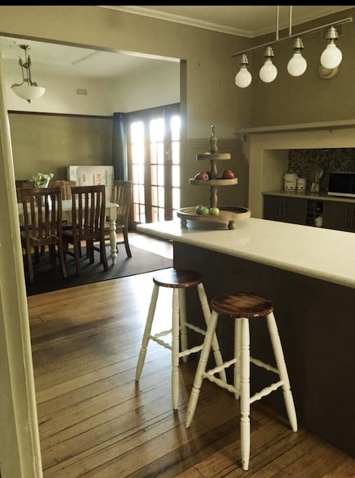 Colonial kitchen, fully equipped to make lush, hearty meals