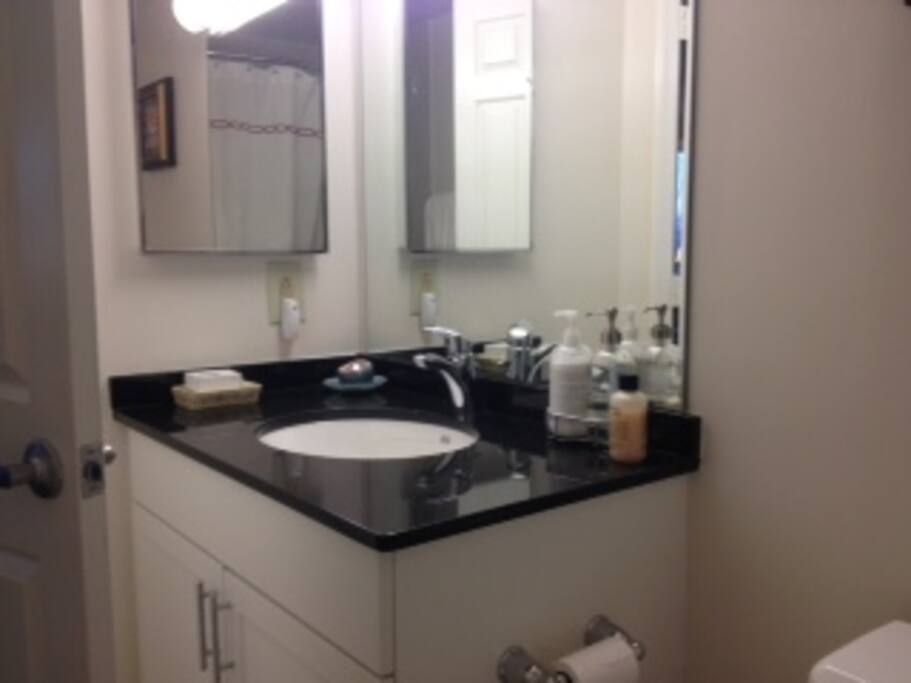 Private updated bath room.