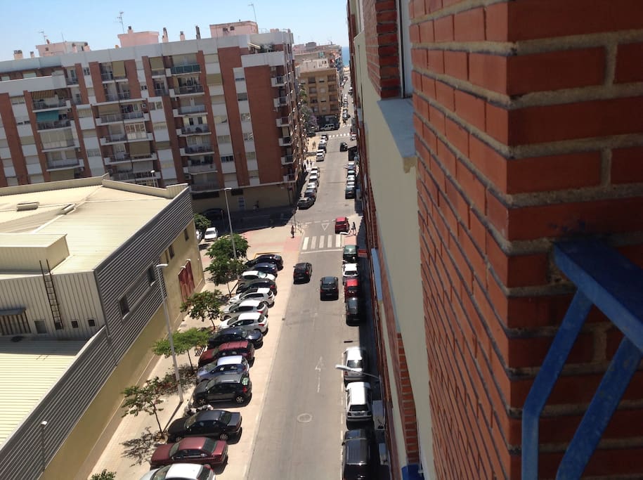 Calle de salida a la playa