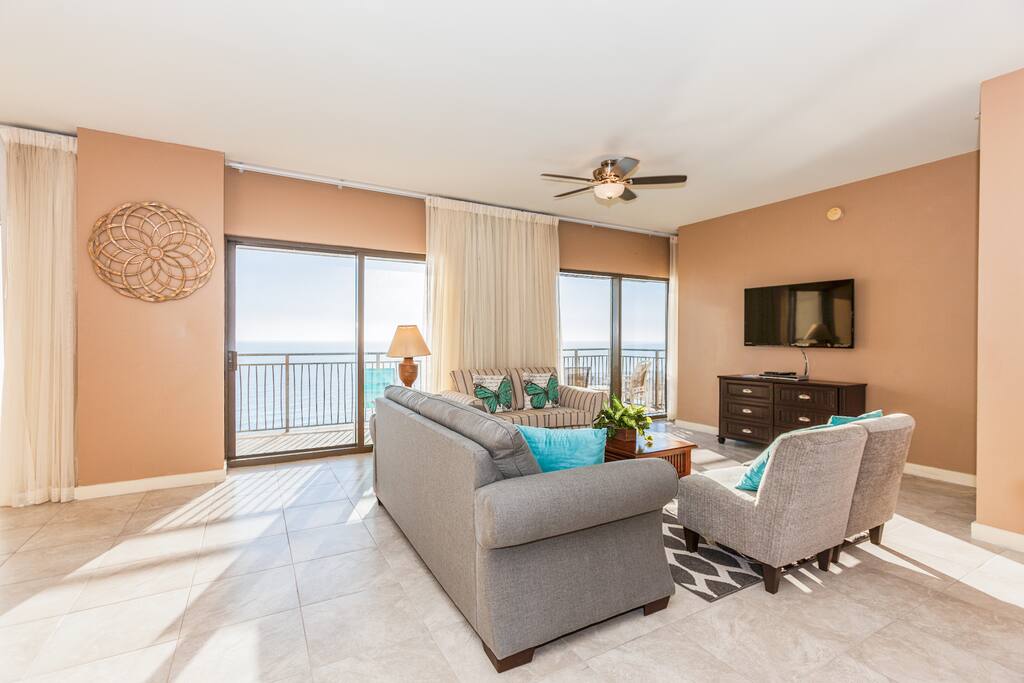 The recently remodeled condo boasts nearly 2,000 square feet of luxurious living space.
