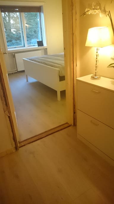 Looking in to the master bedroom