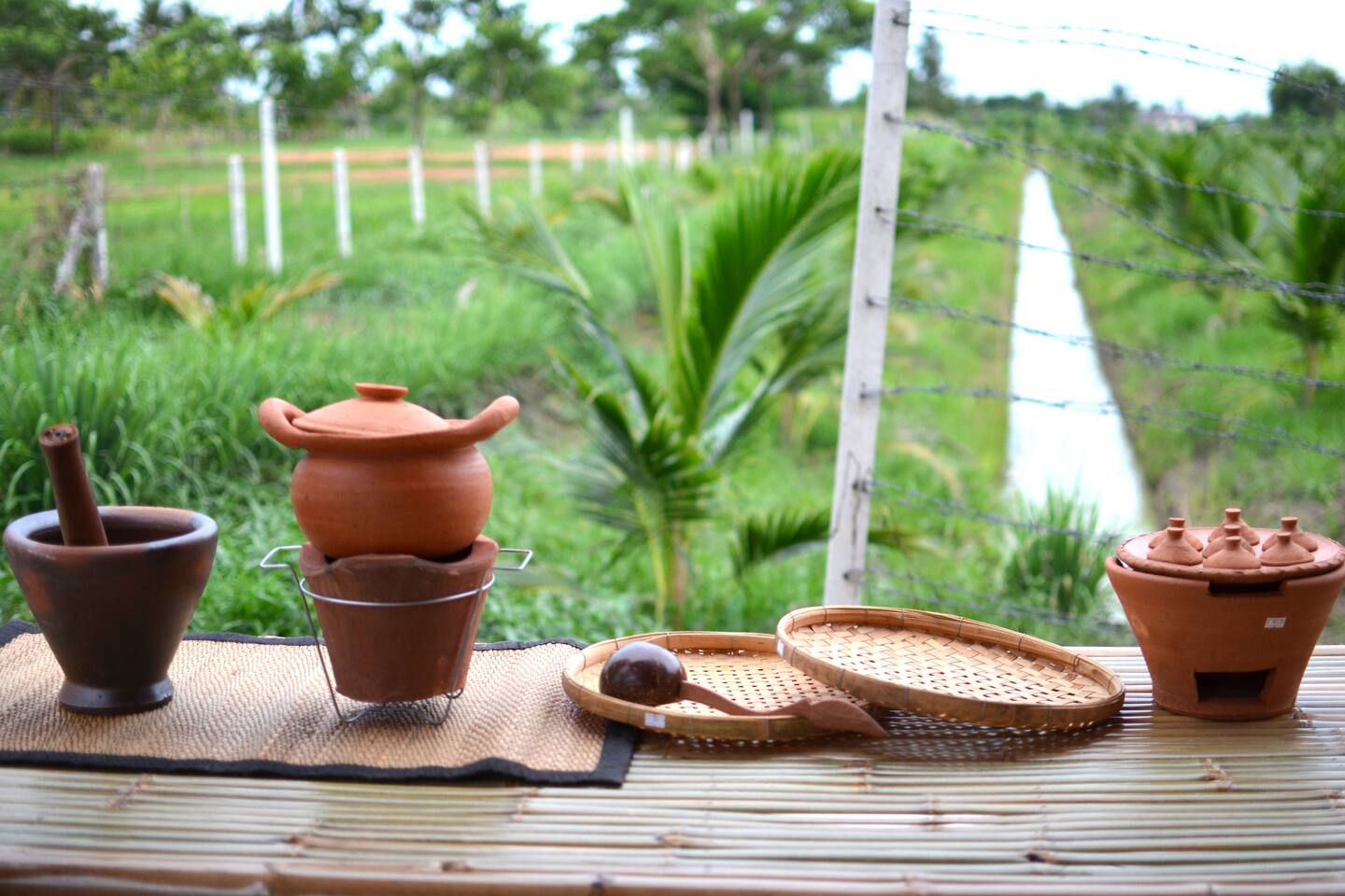 Private Thai Traditional House in Coconut Farm