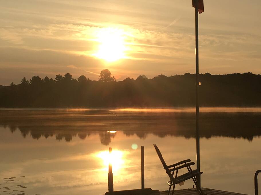 Sunrise from lower level lakeside