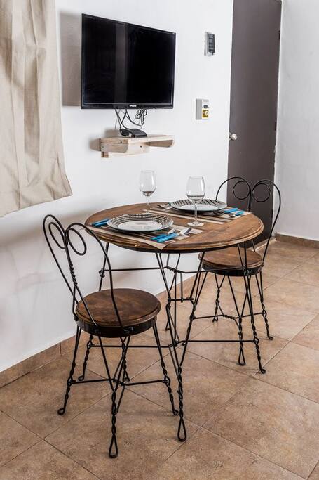 Dining area and TV