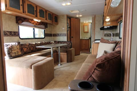 Popular Airbnb listing: Rockin' M Bar Ranch - Travel Trailer in Avondale