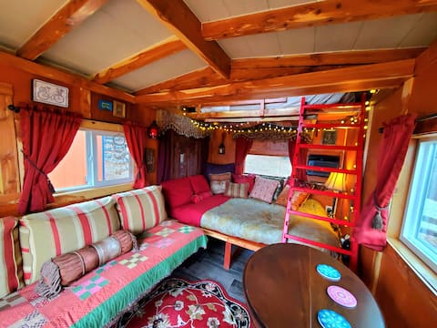 Popular Airbnb listing: "The Gypsy Dancer" Tiny House Gypsy Camp, Glamping in Eureka Springs