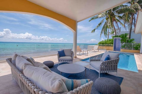 Popular Airbnb listing: Casa Karma Beachfront Bliss, Playa del Carmen, Mexico in Playacar Fase I