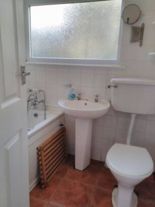 Bathroom, plenty of hot water and a electric shower over bath.
