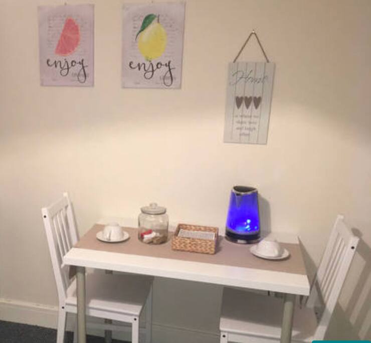 The table inside the room