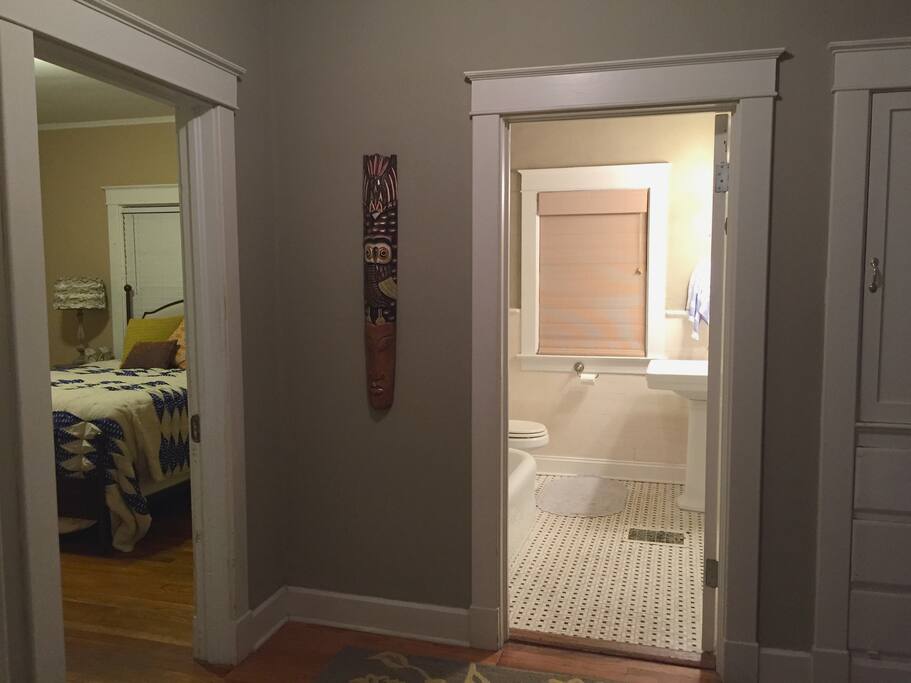 Hallway Connecting Bedroom and Bathroom for Guest Usage
