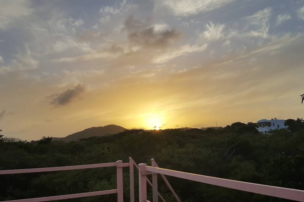 Sunset from roof terrace