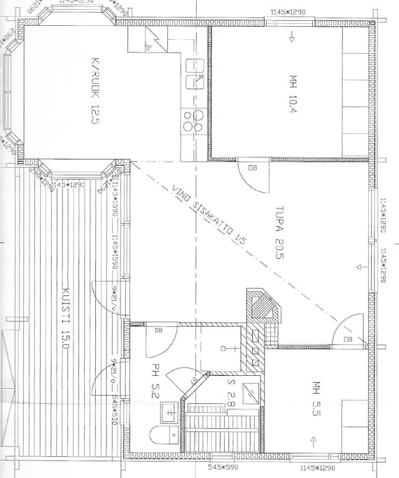 Floor plan of the main villa