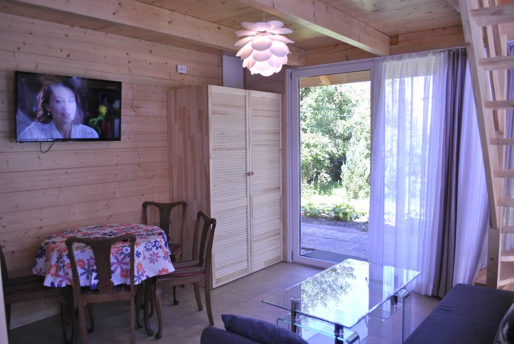 Living room with diner table