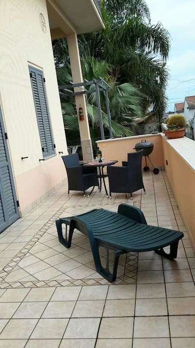 the adjoining terrace