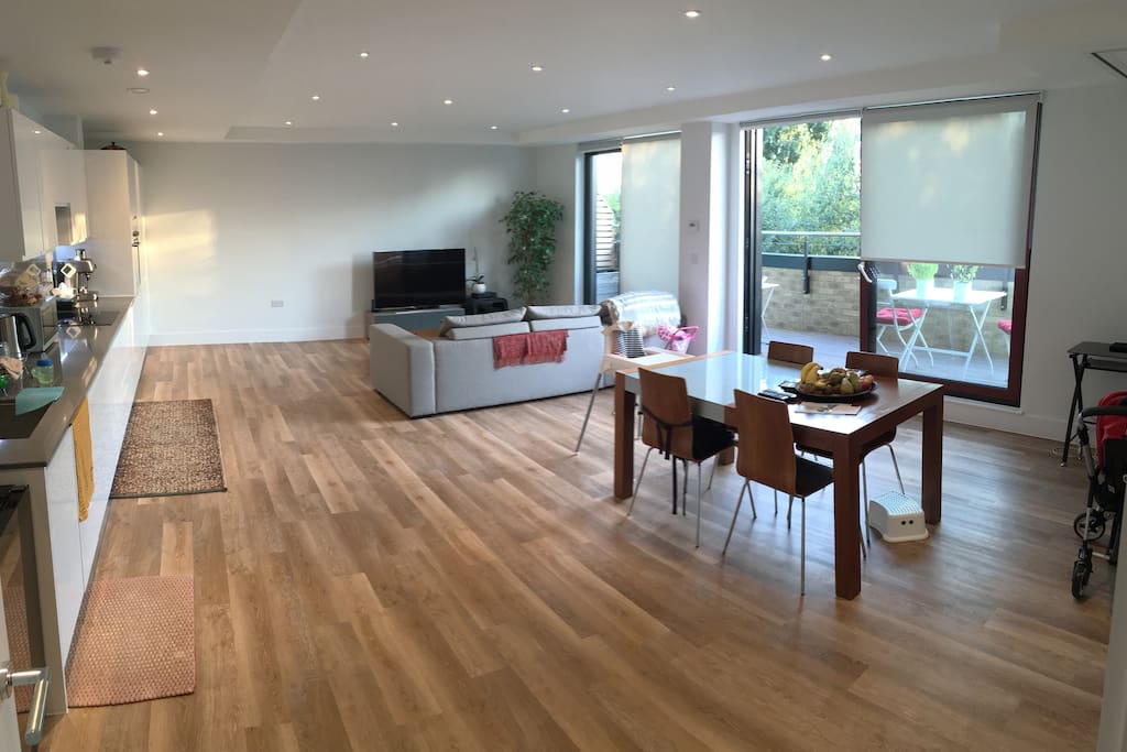 Open plan kitchen/living room area