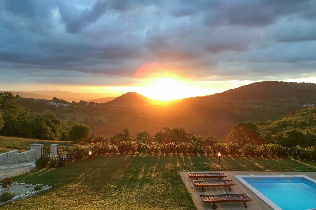 The view at the sunrise