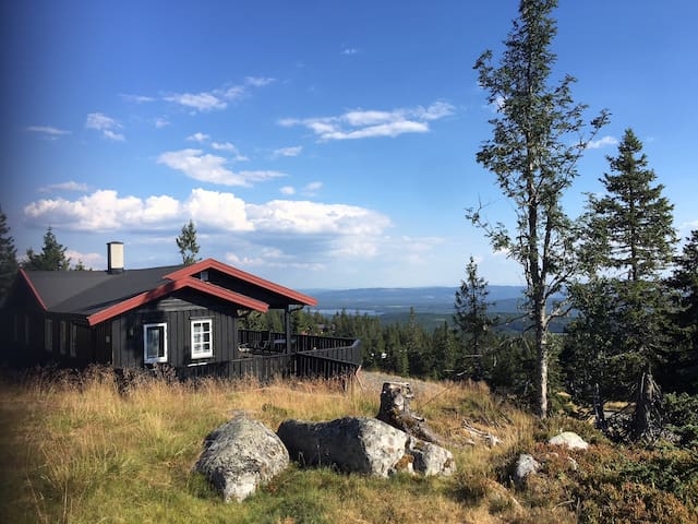 Cozy cabin with panoramic view
