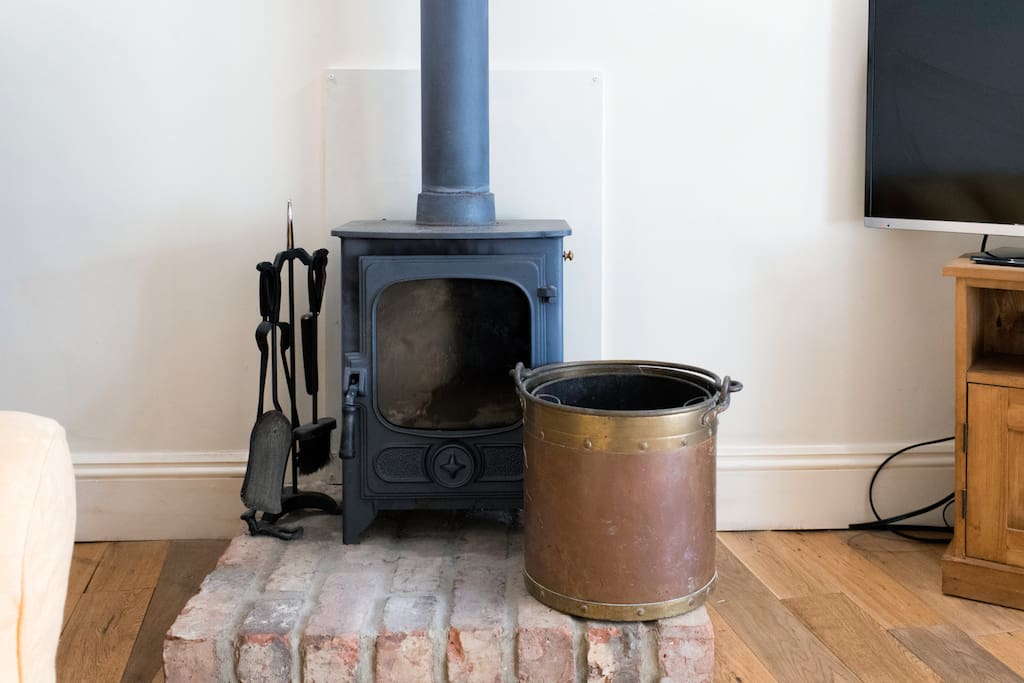 Cosy wood burner.