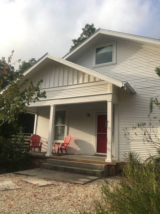 Front door porch, perfect for morning coffee.