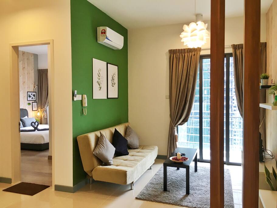 Cozy ambience to come home to after a day in the city.