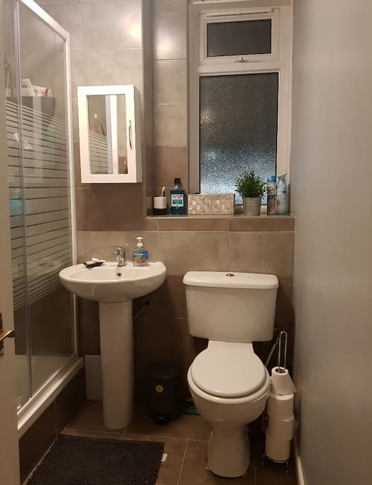 Bathroom with a shower.