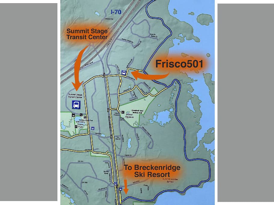 Look how close you are to FREE transportation to and from the slopes