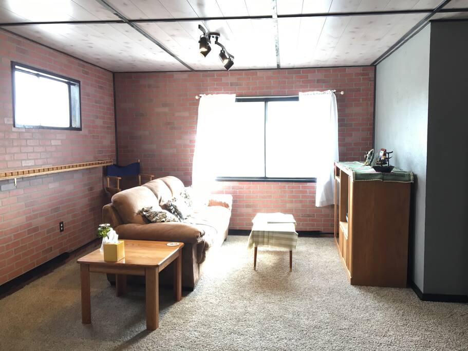 Spacious Living room. Flat screen, DVD, Stereo.