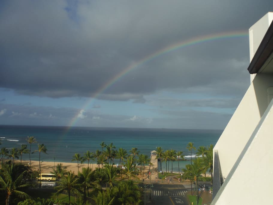 Rainbow view from the lanai