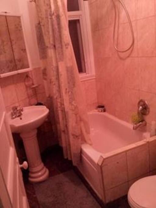 The bathroom. Always kept clean. Towels/toiletries not included.